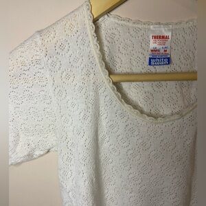 White Vintage Crochet Tshirt